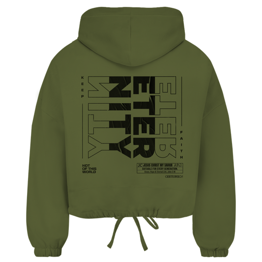 ETERNITY Damen Cropped Oversize Hoodie (Front-&Backprint)