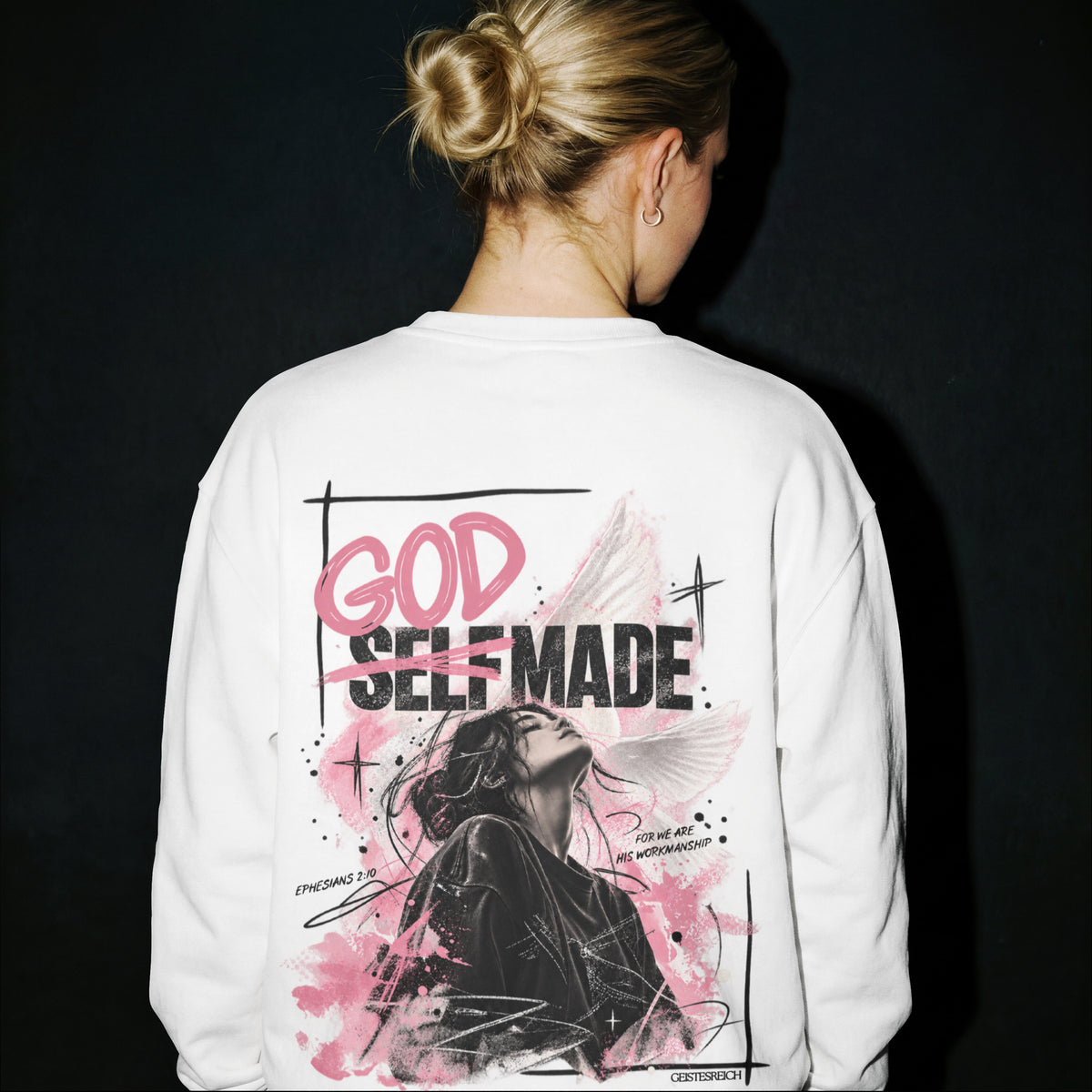 GOD-MADE Damen Bio Sweatshirt (Front-&Backprint)