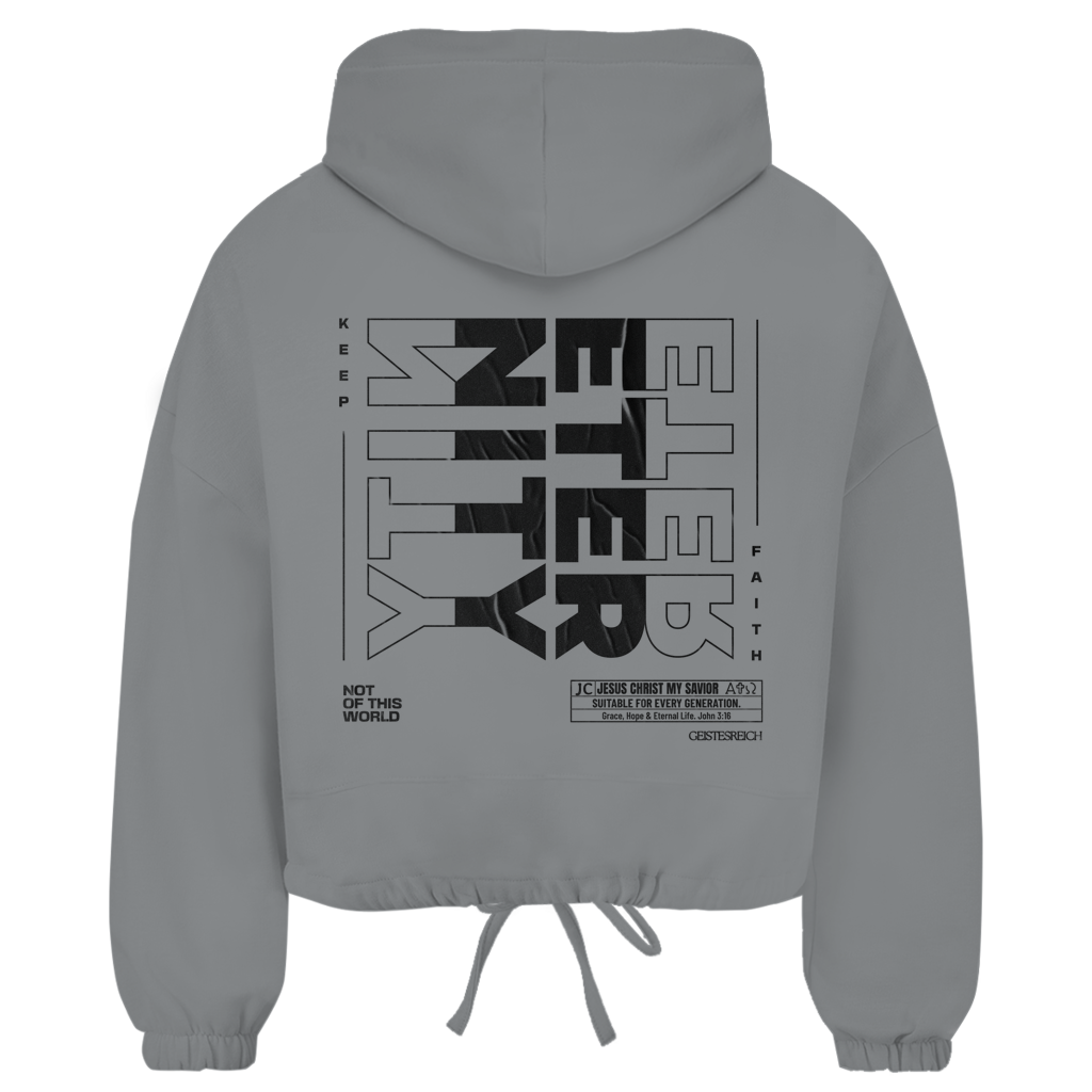 ETERNITY Damen Cropped Oversize Hoodie (Front-&Backprint)