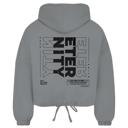 ETERNITY Damen Cropped Oversize Hoodie (Front-&Backprint)