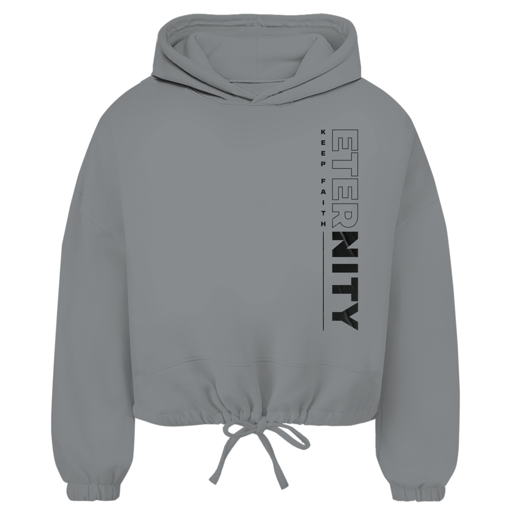 ETERNITY Damen Cropped Oversize Hoodie (Front-&Backprint)