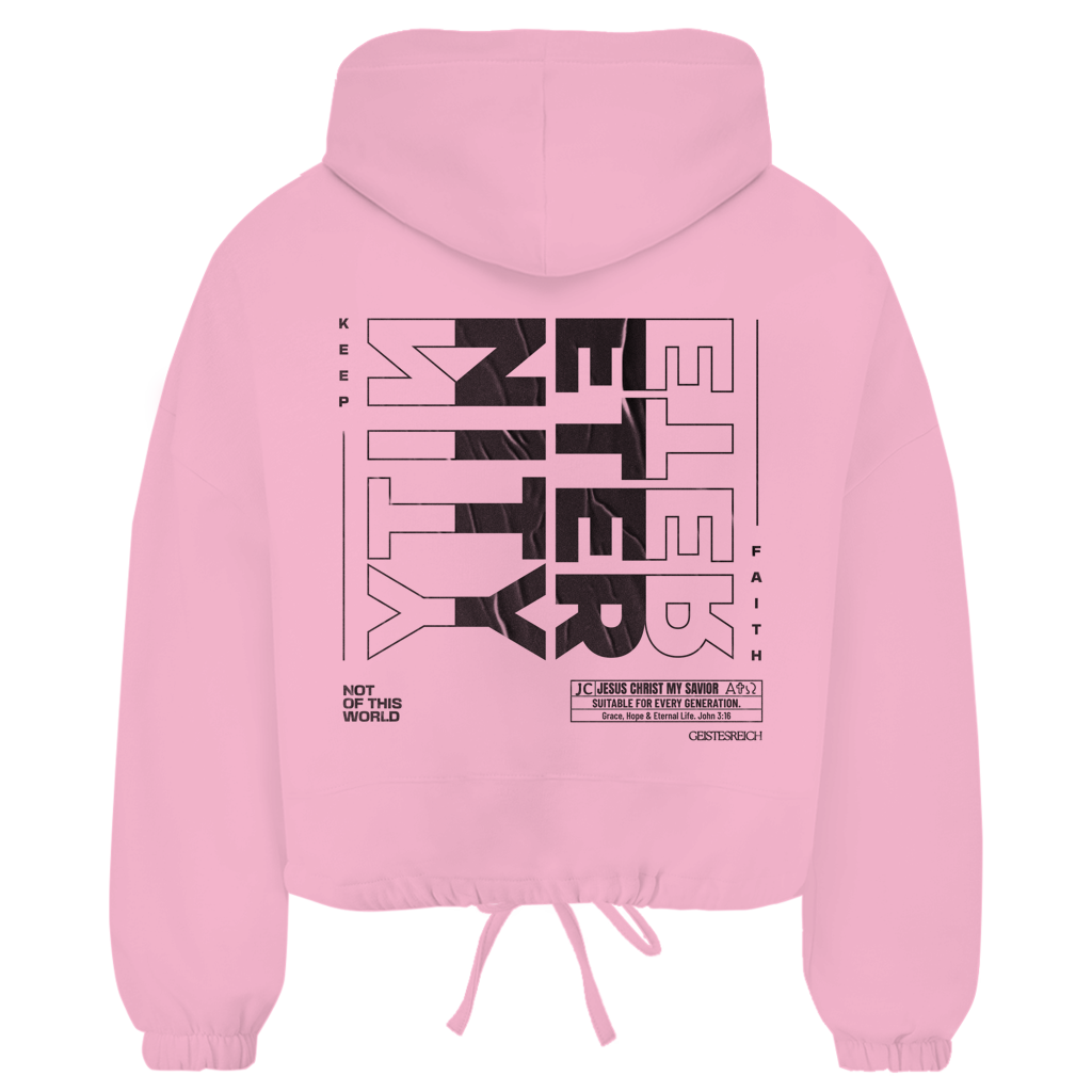 ETERNITY Damen Cropped Oversize Hoodie (Front-&Backprint)