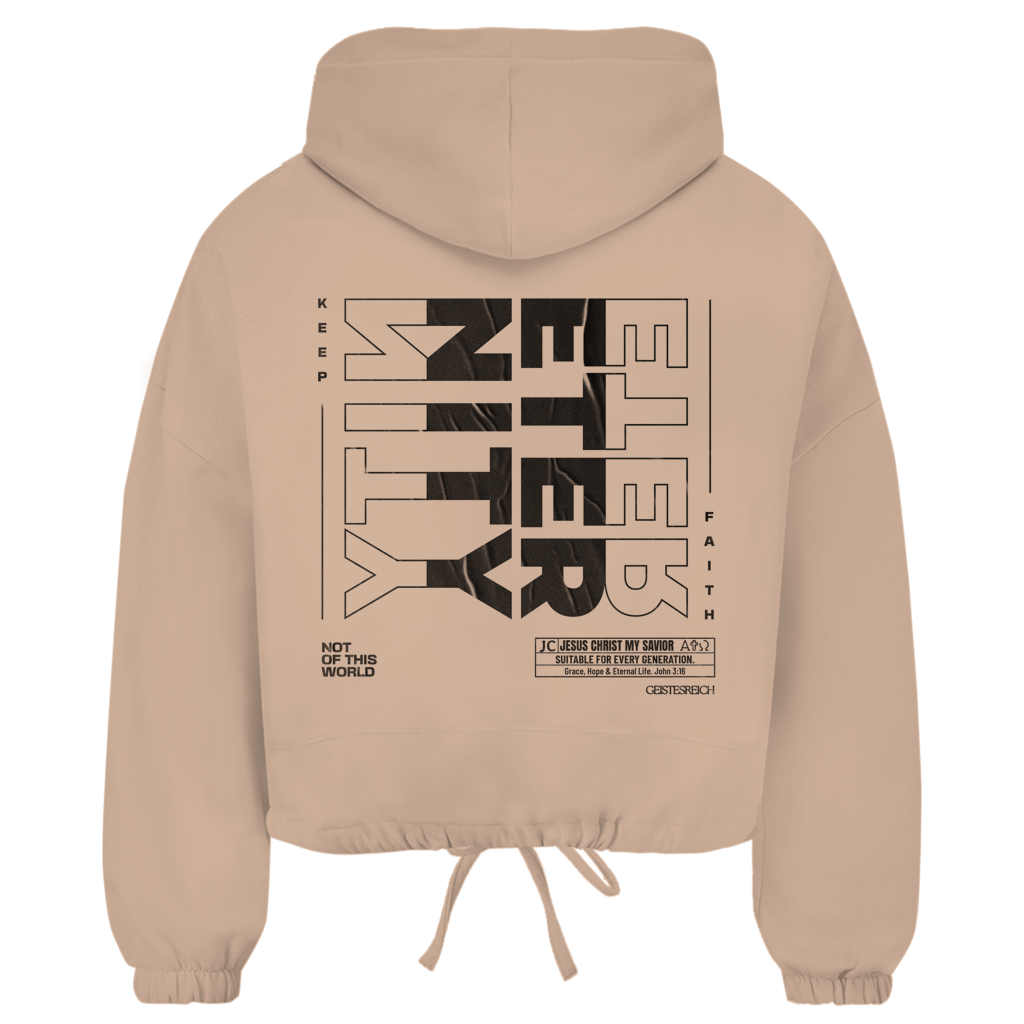 ETERNITY Damen Cropped Oversize Hoodie (Front-&Backprint)