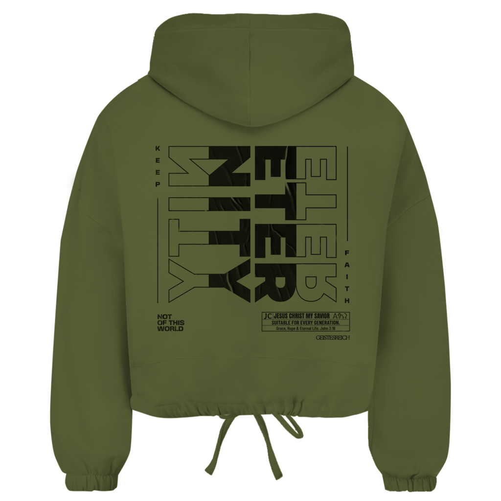 ETERNITY Damen Cropped Oversize Hoodie (Front-&Backprint)