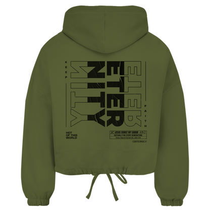ETERNITY Damen Cropped Oversize Hoodie (Front-&Backprint)