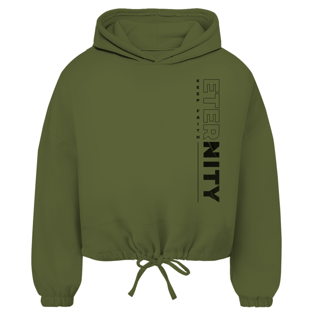 ETERNITY Damen Cropped Oversize Hoodie (Front-&Backprint)