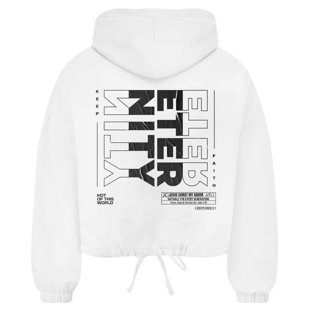 ETERNITY Damen Cropped Oversize Hoodie (Front-&Backprint)