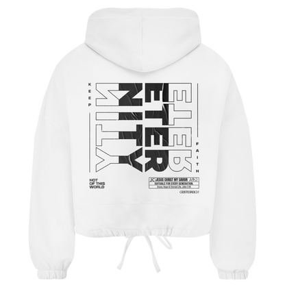 ETERNITY Damen Cropped Oversize Hoodie (Front-&Backprint)