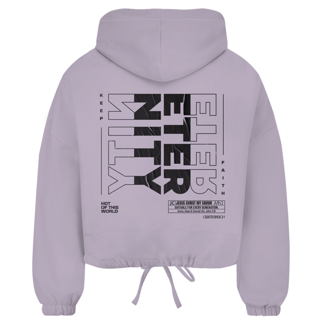 ETERNITY Damen Cropped Oversize Hoodie (Front-&Backprint)
