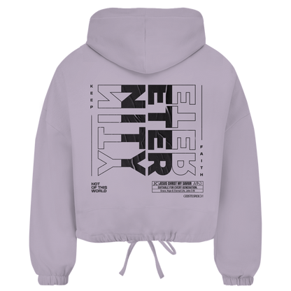ETERNITY Damen Cropped Oversize Hoodie (Front-&Backprint)
