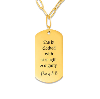 PROVERBS 31:25 Halskette (Büroklammer)