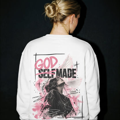 GOD-MADE Damen Bio Sweatshirt (Front-&Backprint)