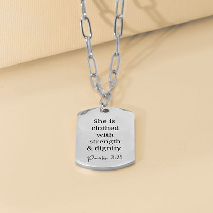 PROVERBS 31:25 Halskette (Büroklammer)