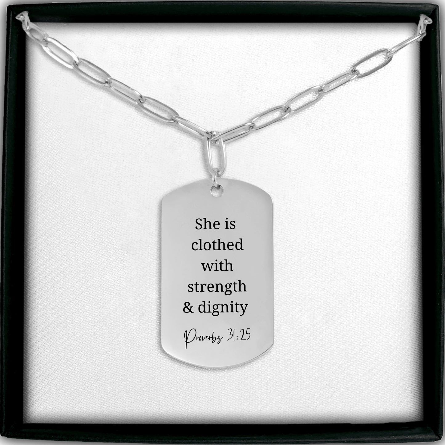 PROVERBS 31:25 Halskette (Büroklammer)