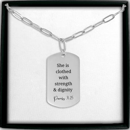 PROVERBS 31:25 Halskette (Büroklammer)