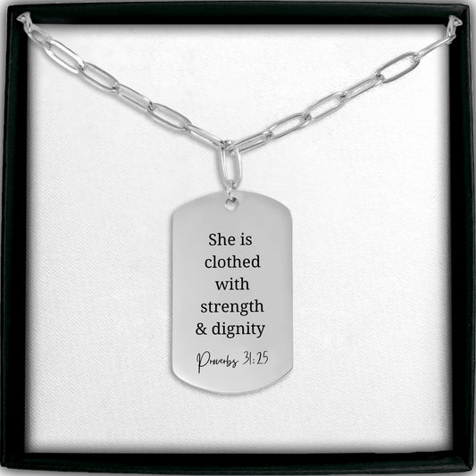 PROVERBS 31:25 Halskette (Büroklammer)