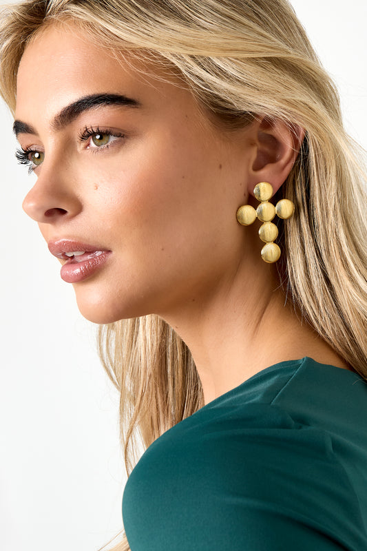 Stainless Steel Stud Earrings Cross Casual Daily Simple Series Women's jewelry
